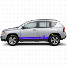 Mountains Wide Stripes Seiten-Vinylaufkleber für Jeep Compass 2007-2016_2
