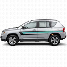 Dreifach-Streifen Türseiten-Vinylaufkleber für Jeep Compass 2007-2016_2