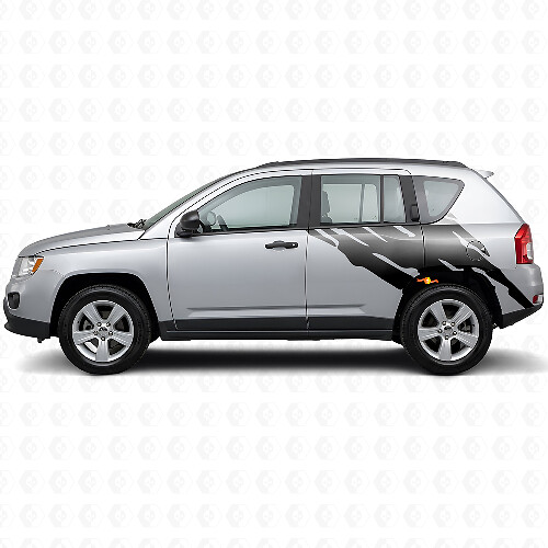 Schlammspritzgrafik Heckseiten-Vinylaufkleber für Jeep Compass 2007-2016_1