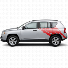 Schlammspritzgrafik Heckseiten-Vinylaufkleber für Jeep Compass 2007-2016_3