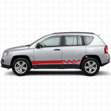 Karierte Streifen Seitenaufkleber für Jeep Compass 2007-2016_3