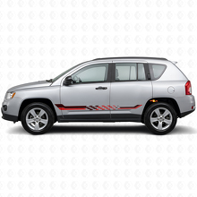 Karomflaggen-Seitenstreifen Vinyl-Aufkleber für Jeep Compass 2007-2016_3
