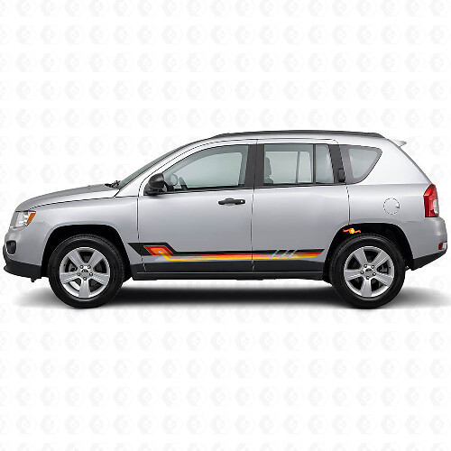 Vintage-Stil Seitenstreifen Vinylaufkleber für Jeep Compass 2007-2016_1