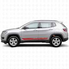 Karierte, gebogene Seitenstreifen Vinylaufkleber für Jeep Compass 2016+_3