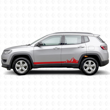Berg Dünne Streifen Seiten-Vinylaufkleber für Jeep Compass 2016+_3