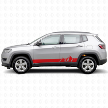 Mountains Breite Streifen Seiten-Vinylaufkleber für Jeep Compass 2016+_3