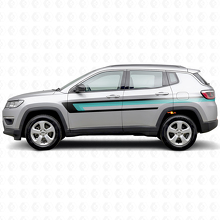 Dreifachstreifen Türseitiger Vinylaufkleber für Jeep Compass 2016+_2