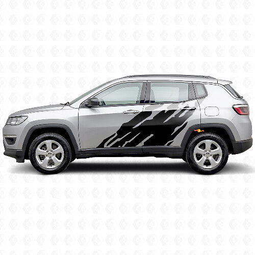 Schlamm-Spritz-Grafik Seiten-Vinyl-Aufkleber für Jeep Compass 2016+_1