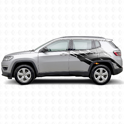 Schlammspritz-Grafik Heckseiten-Vinylaufkleber für Jeep Compass 2016+_1