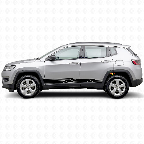 Verschlungene Streifen Seiten-Vinylaufkleber für Jeep Compass 2016+_1