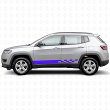 Schachbrett-Streifen Seiten-Vinylaufkleber für Jeep Compass 2016+_2