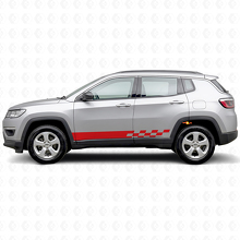Schachbrett-Streifen Seiten-Vinylaufkleber für Jeep Compass 2016+_3