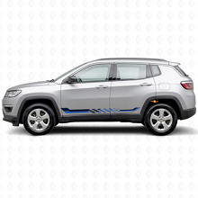 Schachbrettflaggen-Seitenstreifen Vinyl-Aufkleber für Jeep Compass 2016+_2