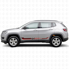 Schachbrettflaggen-Seitenstreifen Vinyl-Aufkleber für Jeep Compass 2016+_3