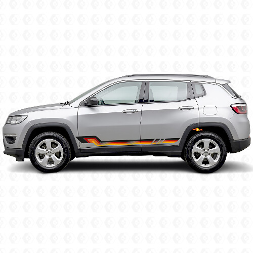 Vintage-Stil Seitenstreifen Vinyl-Aufkleber für Jeep Compass 2016+