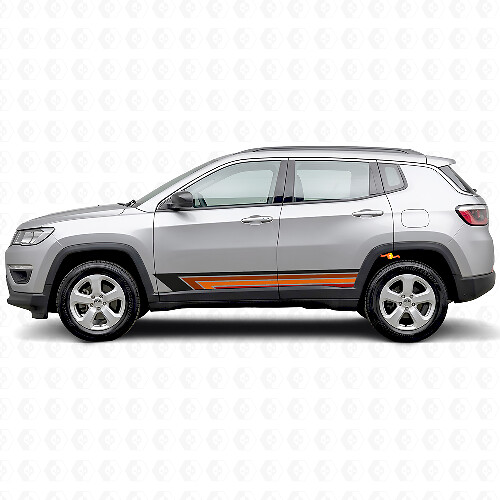 Vintage Gerade Streifen Seitenaufkleber für Jeep Compass 2016+_1