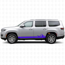 Mountains Dünne Streifen Seiten-Vinylaufkleber für Jeep Wagoneer 2022+_2