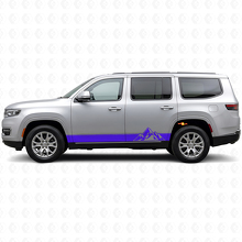 Mountains Style Streifen Seiten-Vinylaufkleber für Jeep Wagoneer 2022+_2