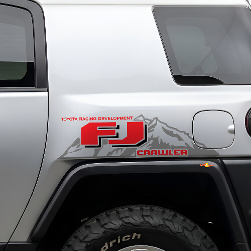 TRD-Stil FJ Crawler Mountain Side Vinyl-Aufkleberpaar für Toyota FJ Cruiser