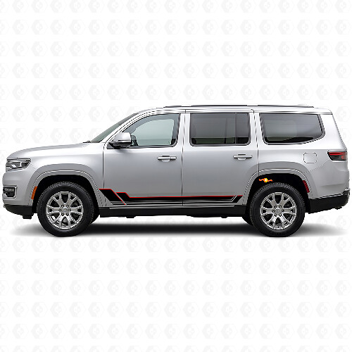 Zwillingsstreifen Seitenschutz Vinyl-Aufkleber für Jeep Wagoneer 2022+_1