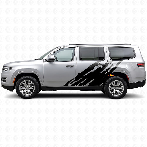 Schlamm-Spritzgrafik Seitenvinylaufkleber für Jeep Wagoneer 2022+_1