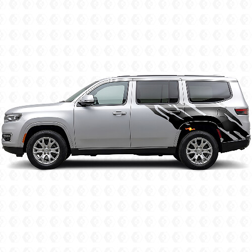 Schlamm-Spritzgrafik Heckseiten-Vinylaufkleber für Jeep Wagoneer 2022+