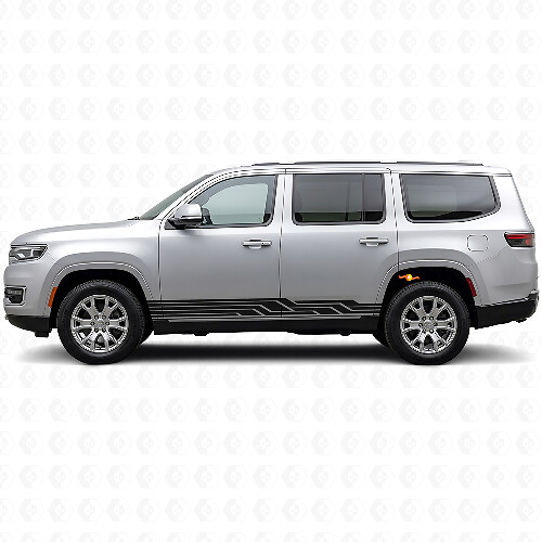 Verflochtene Streifen Seiten-Vinylaufkleber für Jeep Wagoneer 2022+_1