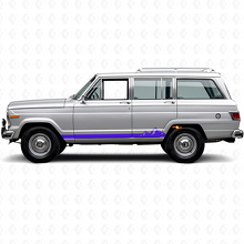Berge Dünne Streifen Seitenaufkleber für Jeep Wagoneer 1963-1991_2