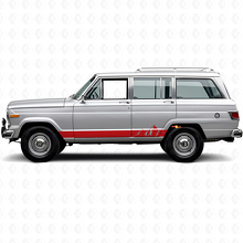 Mountains Wide Stripes Seiten-Vinylaufkleber für Jeep Wagoneer 1963-1991_3