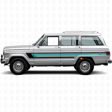 Vinyl-Aufkleber mit Dreifachstreifen für die Türseite des Jeep Wagoneer 1963-1991_2