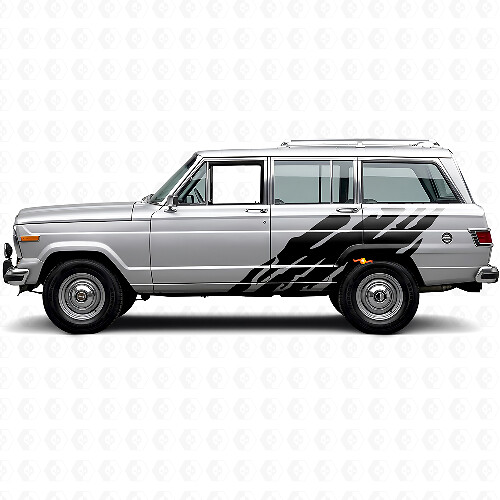 Schlammspritz-Grafik Seiten-Vinylaufkleber für Jeep Wagoneer 1963-1991_1