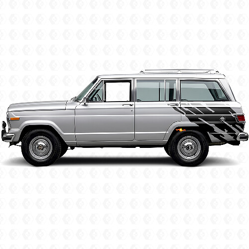 Schlammspritz-Grafik Rückseiten Vinyl-Aufkleber für Jeep Wagoneer 1963-1991_1