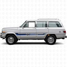 Schachbrett-Flaggen-Seitenstreifen Vinyl-Aufkleber für Jeep Wagoneer 1963-1991_2