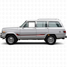 Rennstil Seitenstreifen Vinylaufkleber für Jeep Wagoneer 1963-1991_3