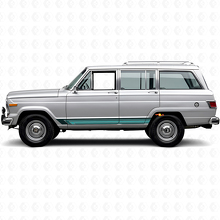 Vintage gerade Streifen Seiten Vinyl-Aufkleber für Jeep Wagoneer 1963-1991_2