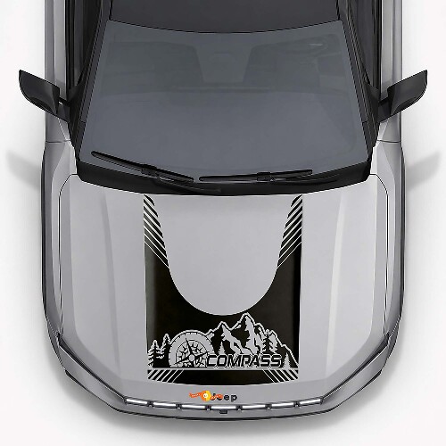 Compass Mountains Style Motorhauben-Vinylaufkleber für Jeep Compass 2026_1