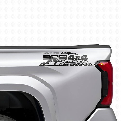 SR5 4x4 All Terrain Mountain Side Vinyl-Aufkleberset für Toyota Trucks