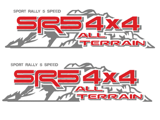 TOYOTA SR5 4X4 ALL TERRAIN AUFKLEBER Mountain TRD Racing Development Seiten-Vinyl-Aufkleber
