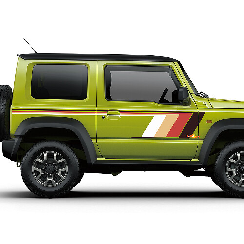 Retro-Stil Seitenstreifen Vinylaufkleber für Suzuki Jimny_1