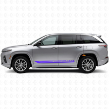 Karierte gebogene Seitenstreifen-Aufkleber aus Vinyl für Jeep Wagoneer S 2024+_2
