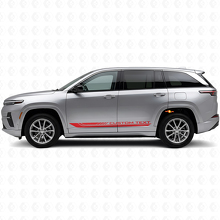 Karierte gebogene Seitenstreifen-Aufkleber aus Vinyl für Jeep Wagoneer S 2024+_3