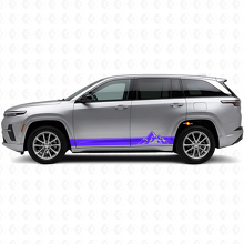 Mountains Style Streifen Seiten Vinyl Aufkleber für Jeep Wagoneer S 2024+_2