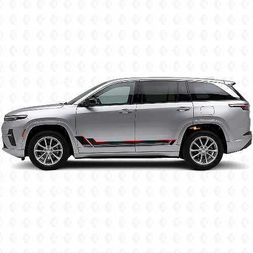 Zwillingsstreifen Kotflügel Vinyl-Aufkleber für Jeep Wagoneer S 2024+_1