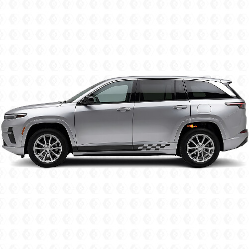 Karierte Streifen Seiten-Vinylaufkleber für Jeep Wagoneer S 2024+_1