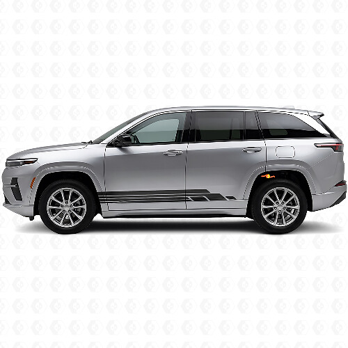 Gekrümmte Streifen Seiten-Vinyl-Aufkleber-Set für Jeep Wagoneer S 2024+_1
