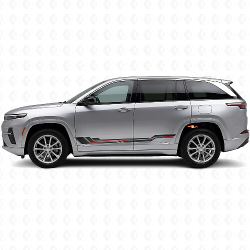 Gebogene Linien Schweller Vinyl-Aufkleber für Jeep Wagoneer S 2024+_1