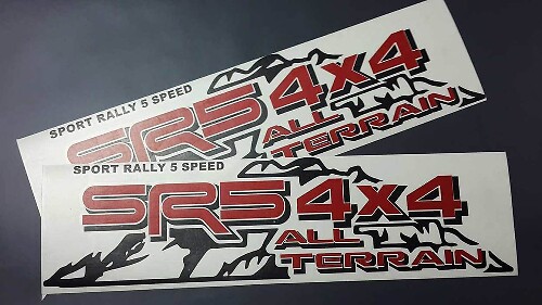 Toyota SR5 4x4 All Terrain Mountain Side Vinyl-Aufkleberset