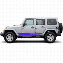 Dekorierte Seitliche Streifen Vinyl-Aufkleber für Jeep Wrangler JK 2007-2018_2