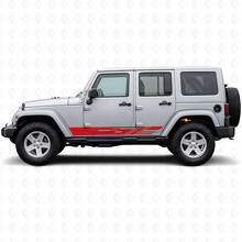 Dekorierte Seitliche Streifen Vinyl-Aufkleber für Jeep Wrangler JK 2007-2018_3