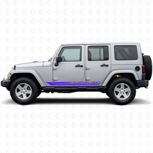 Schachbrettmuster Gebogene Seitenstreifen Vinyl-Aufkleber für Jeep Wrangler JK 2007-2018_2